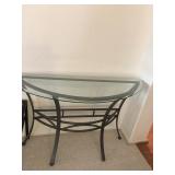 Crescent Glass Entry Table