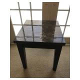 (2)Brown Marble Top End Tables