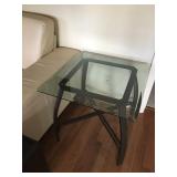 1 of 2 Metal / Glass End Tables