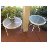 (2) Small Patio Side tables