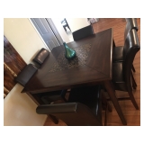  Pub style table with six chairs 