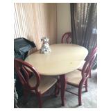 Red /Beige Table w/4 Chairs