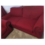 Red Sofa w/Nailhead Trim