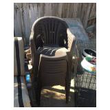 Brown Stackable Patio Chairs