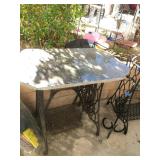 Vintage Singer Base w/marble top