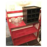 Red - Folding 3-shelf Bookcase / Organizer