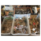 Lots of costume jewelry end some gold & silver