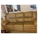 Beige Leather Sofa