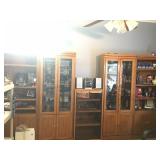 (2) Display Cabinets - (2) Bookcases