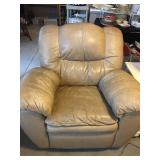 Beige Leather Recliner