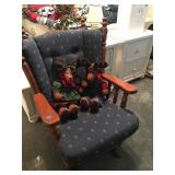 Blue Glider Rocking Chair