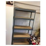 Tall Gray Metal Shelf
