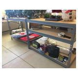 Gray Metal Storage Shelves