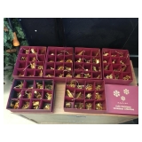 Danbury Mint Gold Ornament Collection - 13 boxes