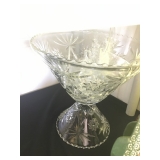 Punchbowl on Stand w/glasses