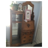 Vintage Secretary w/ Display Cabinet