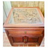 Matching Asian Carved End Table