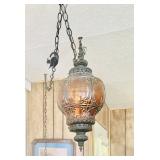 Mid Century Amber Light Fixture