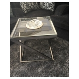 Stainless / Glass Accent Table