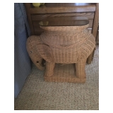 Wicker Elephant Plant Stand