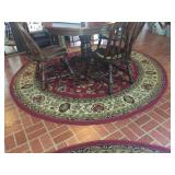 2 of 2 Round Burgundy Rug - 7