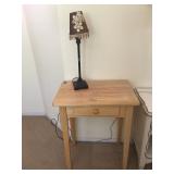 Blonde Accent Table w/Drawer