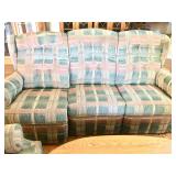 Plaid Reclining Sofa