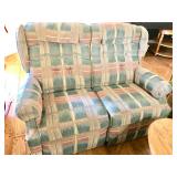 Plaid Reclining Loveseat
