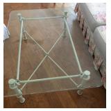 White Metal / Glass Coffee Table