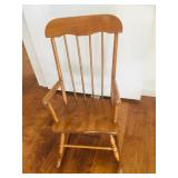 Vintage Oak Child Rocking Chair