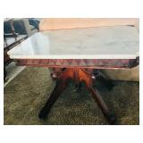 Vintage Marble Top End Table