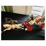 Antique Cast Iron Horse Drawn Fire Truck - RARE!