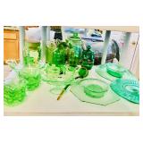 Vintage Green Kitchen Serving items