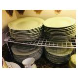 Green China Dinner Plates / Salad Plates