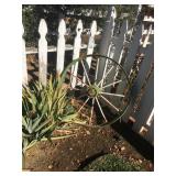 Close-up of Metal Wagon Wheel