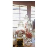 Vintage Candy Jars / Apothecary Jars - Close Up