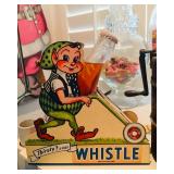Whistle Soda Advertisement w/bottle