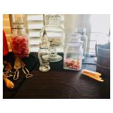 Vintage Candy Jars / Apothecary Jars - Close Up