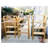 (3) Wood Shelves
