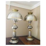 (2) Stainless Steel Table Lamps