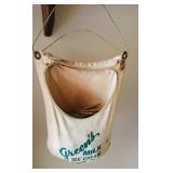 Vintage Clothes Pin Holder w/ Advertisement