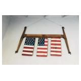 Vintage Plow American Flag Decor