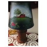 Vintage Painted Lamp