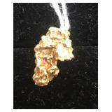 4k Gold Nugget Pendant