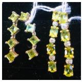 Sterling Peridot Earring Sets
