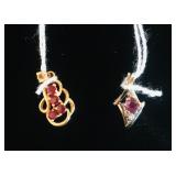 10k & 14k Ruby Pendants