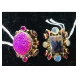 Sterling Druzy - Topaz Rings