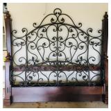 Ornate King Headboard w/Rails