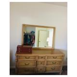 Long Blonde Drexel Heritage Dresser w/Mirror