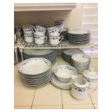 Blue Floral China Set